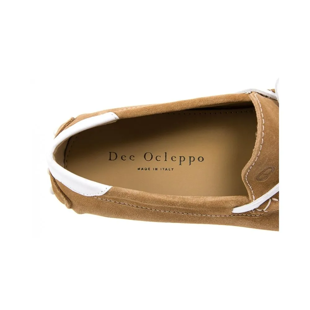 Dee Ocleppo Beige Leather Moccassin Busniess Casual Shoes