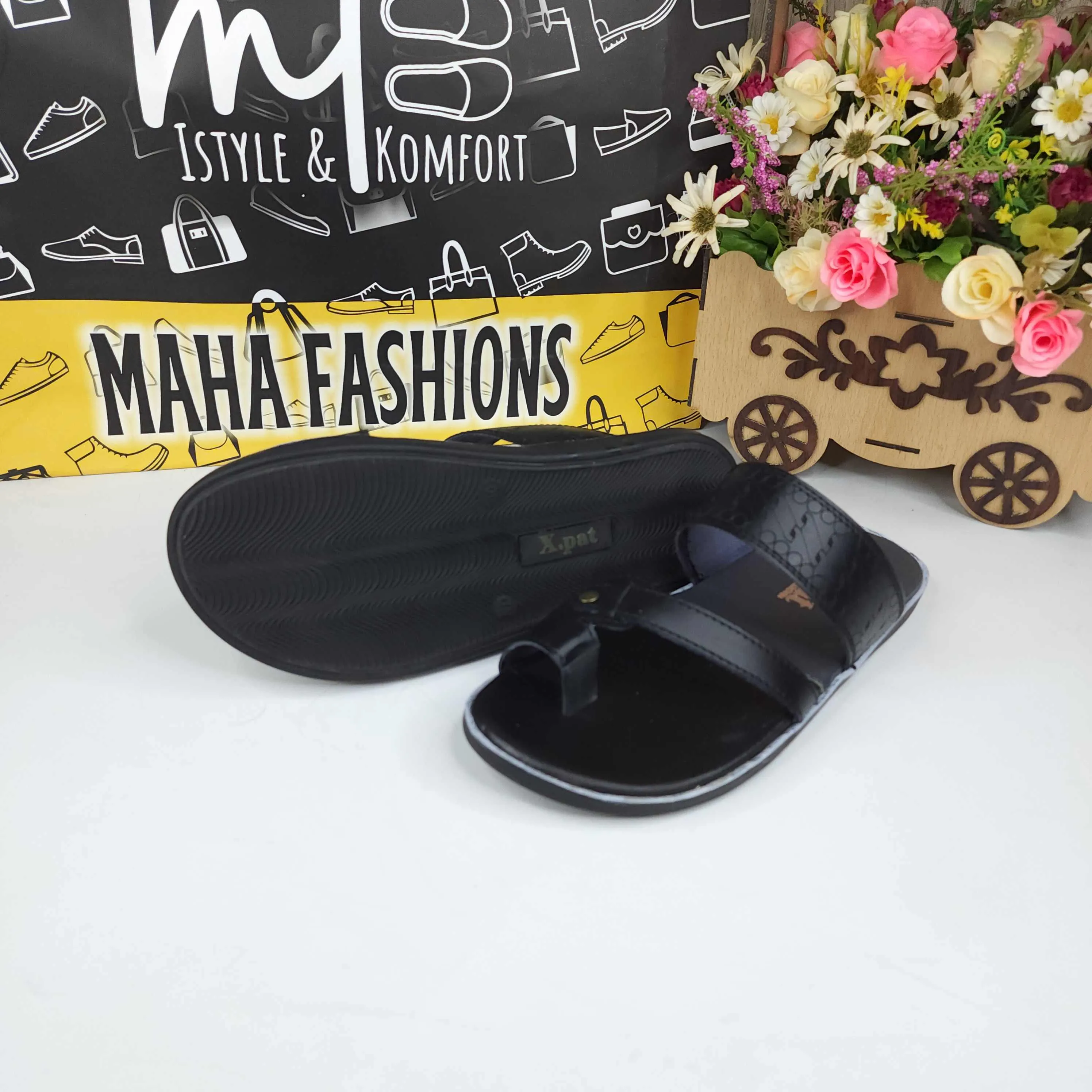 Men Black Slippers Slides Youth