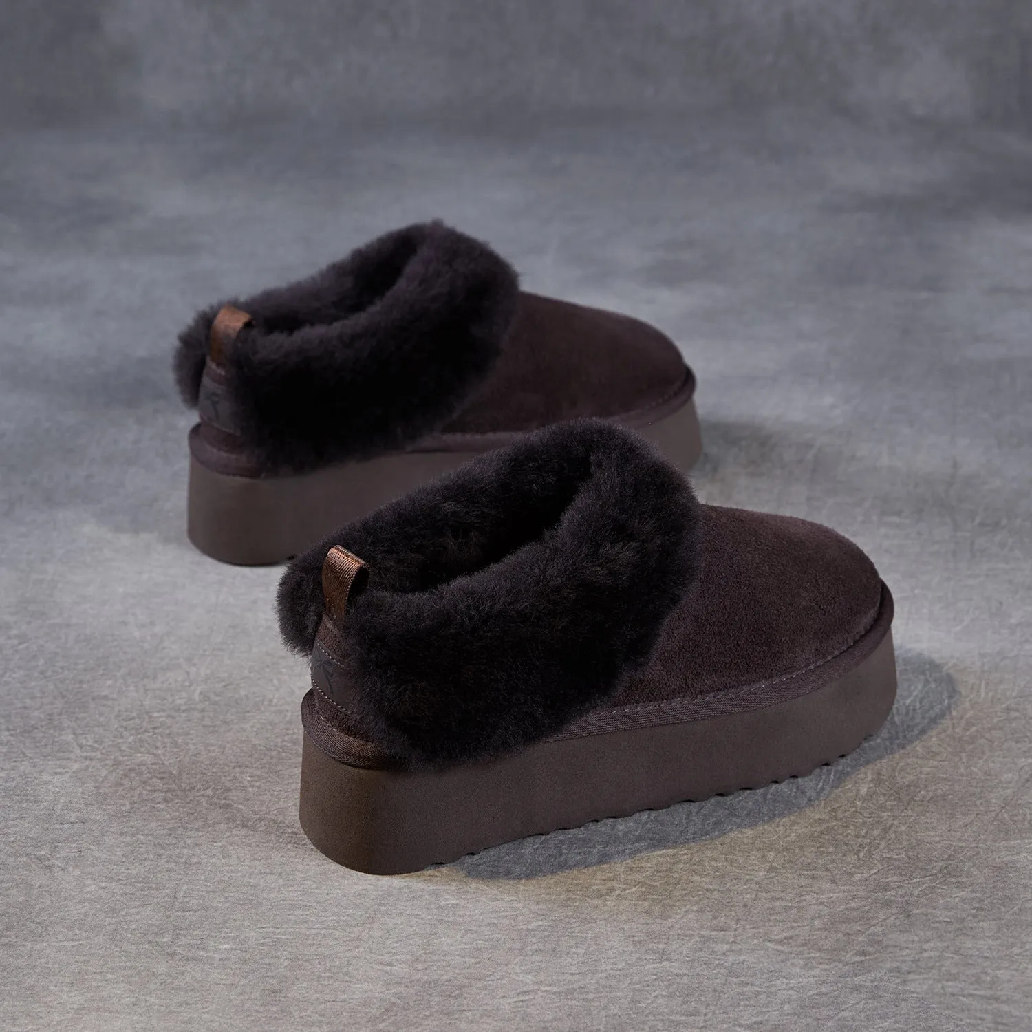 Business Casual Running Shoes Women's Minimalist Suede Low Top Furred Casual Shoes