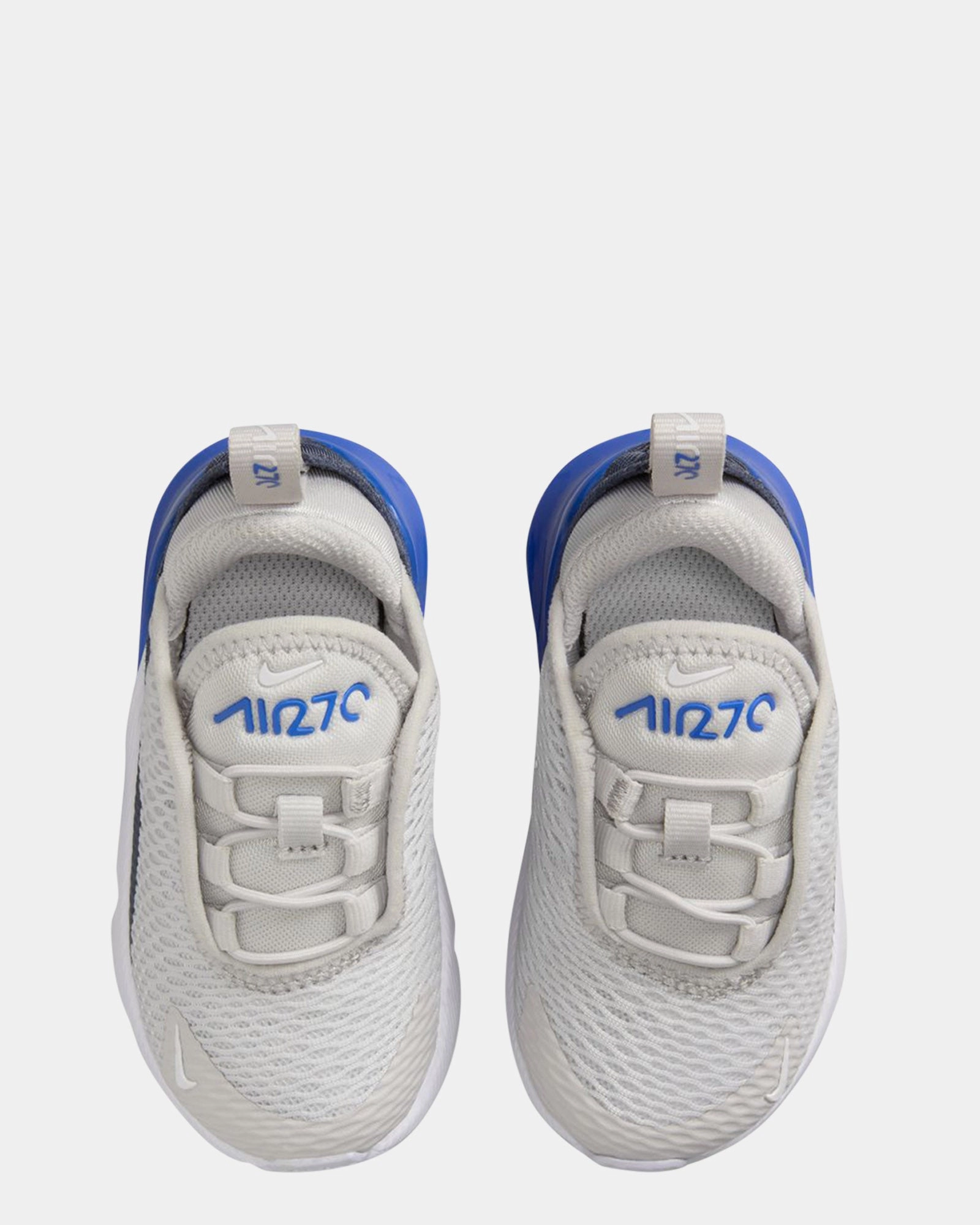 Air Max 270 Infant Vast Grey/White/Hyper Royal Leopard Platform Sneakers