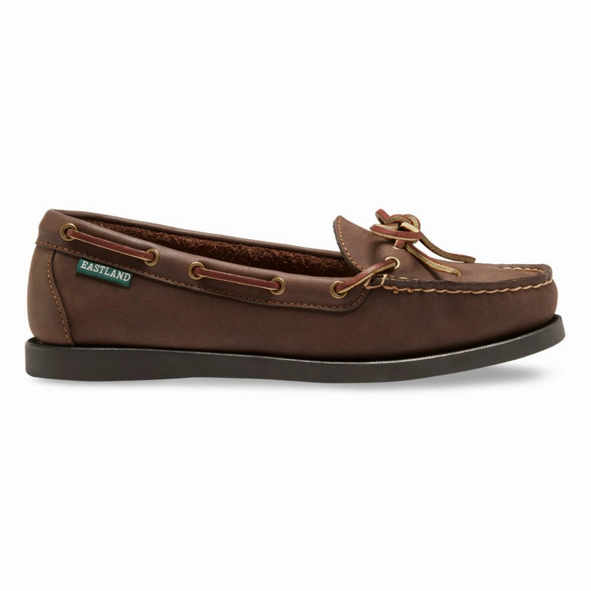 Eastland Women's Yarmouth Camp Moc Slip On Bomber Brown Basketball Shoes For Flat Feet