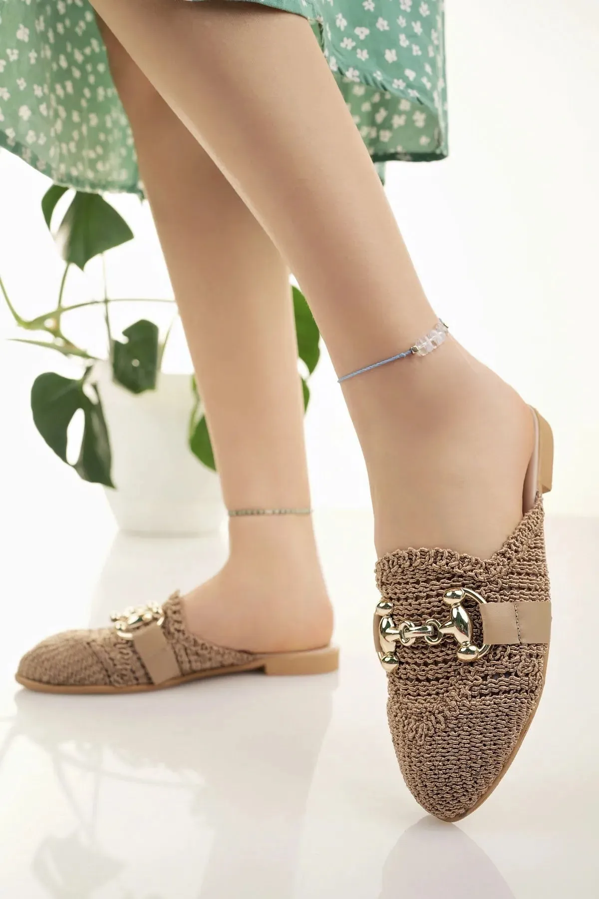 Non Slip Slippers For Elderly Modafrsat Women's Buckle Detailed Stylish Slippers