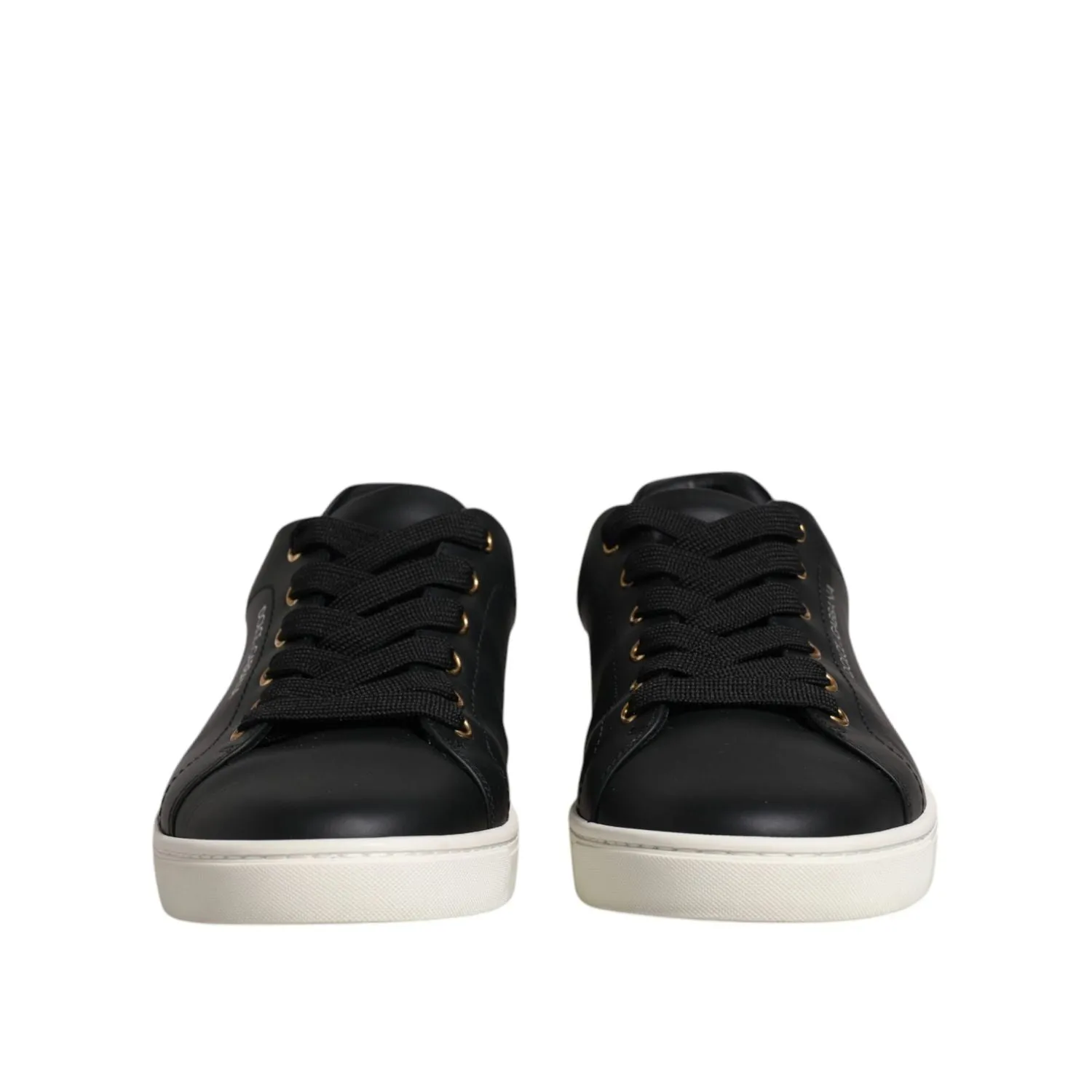 Inexpensive Sneakers Dolce & Gabbana Black Leather Logo London Sneaker Shoes