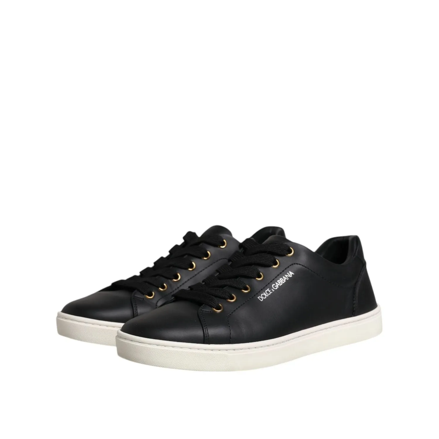 Dolce & Gabbana Black Leather Logo London Sneaker Shoes Shoe Dept Sneakers