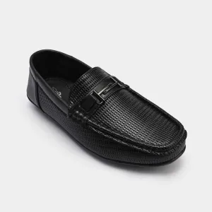 Boys Loafers 809-8-BLACK Intentionally Blank Marblehead Loafers