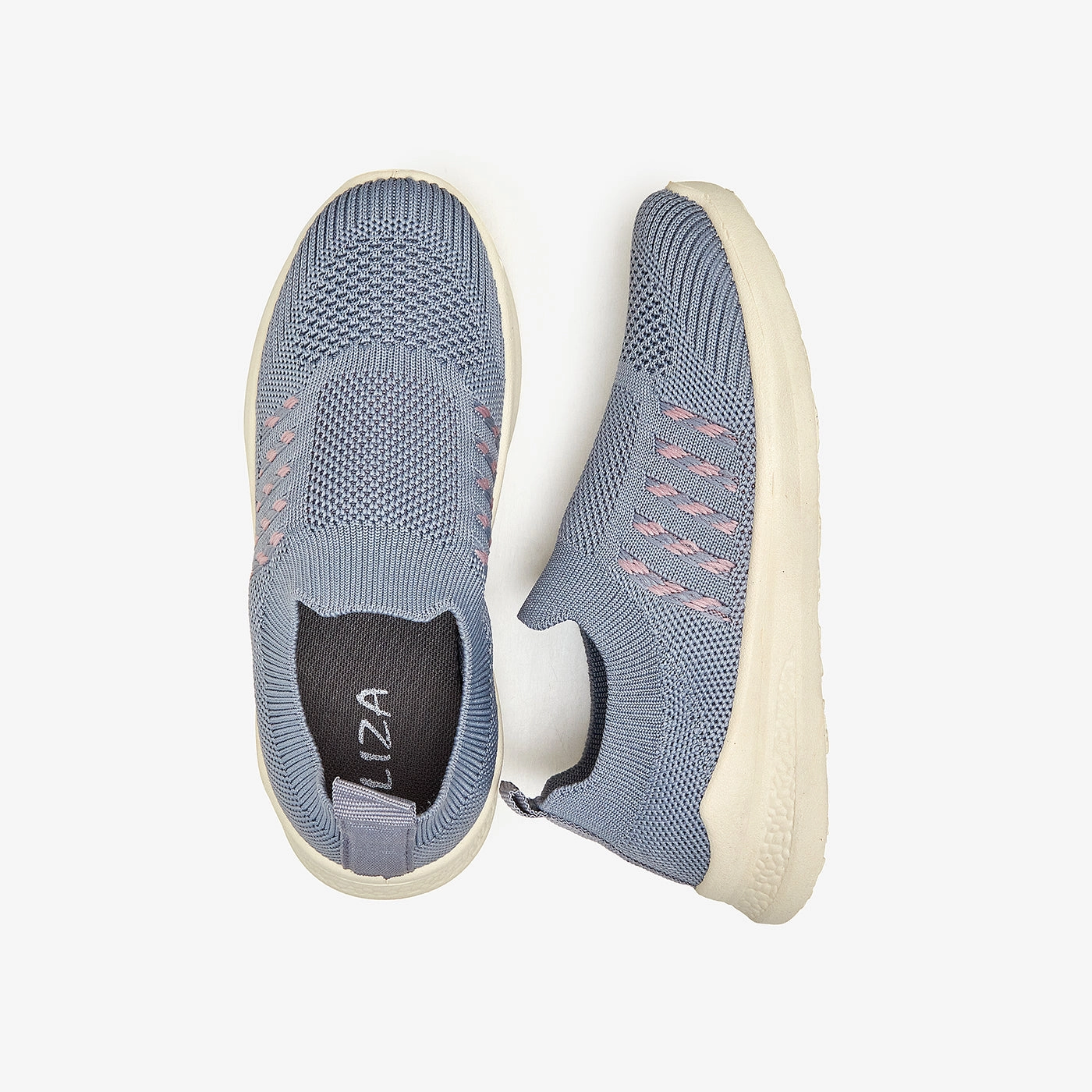 Girls Striped Slip-Ons Stylish Sneakers