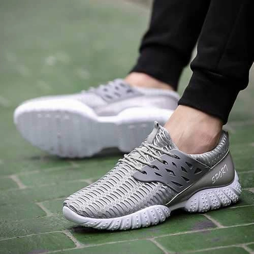 Running Shoes To Wear With Jeans Men Athletic Sneakers Lace Up Breathable Running  Walking  Sport Shoes