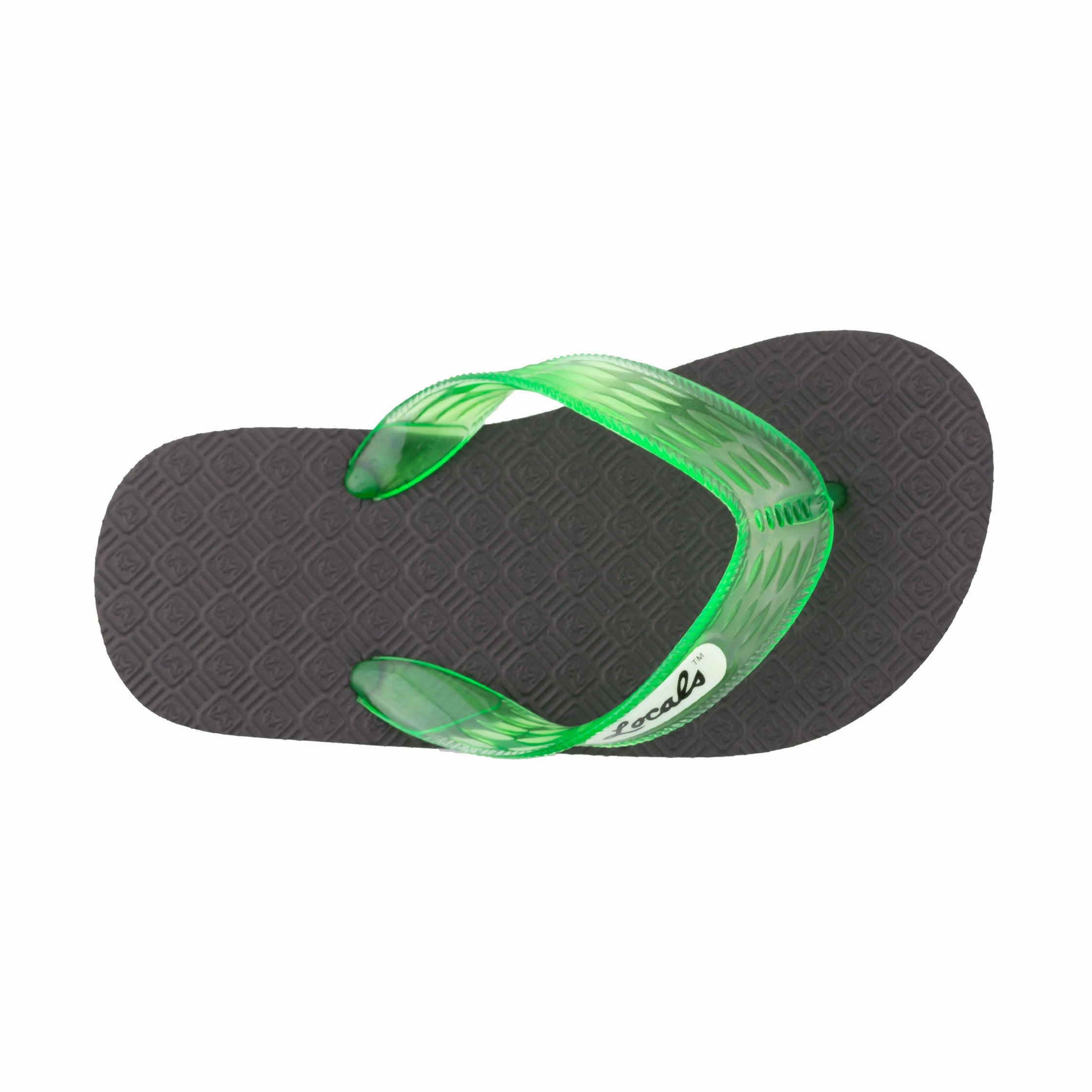 The Wiz Silver Slippers Kids Original Translucent Green Strap Slippah