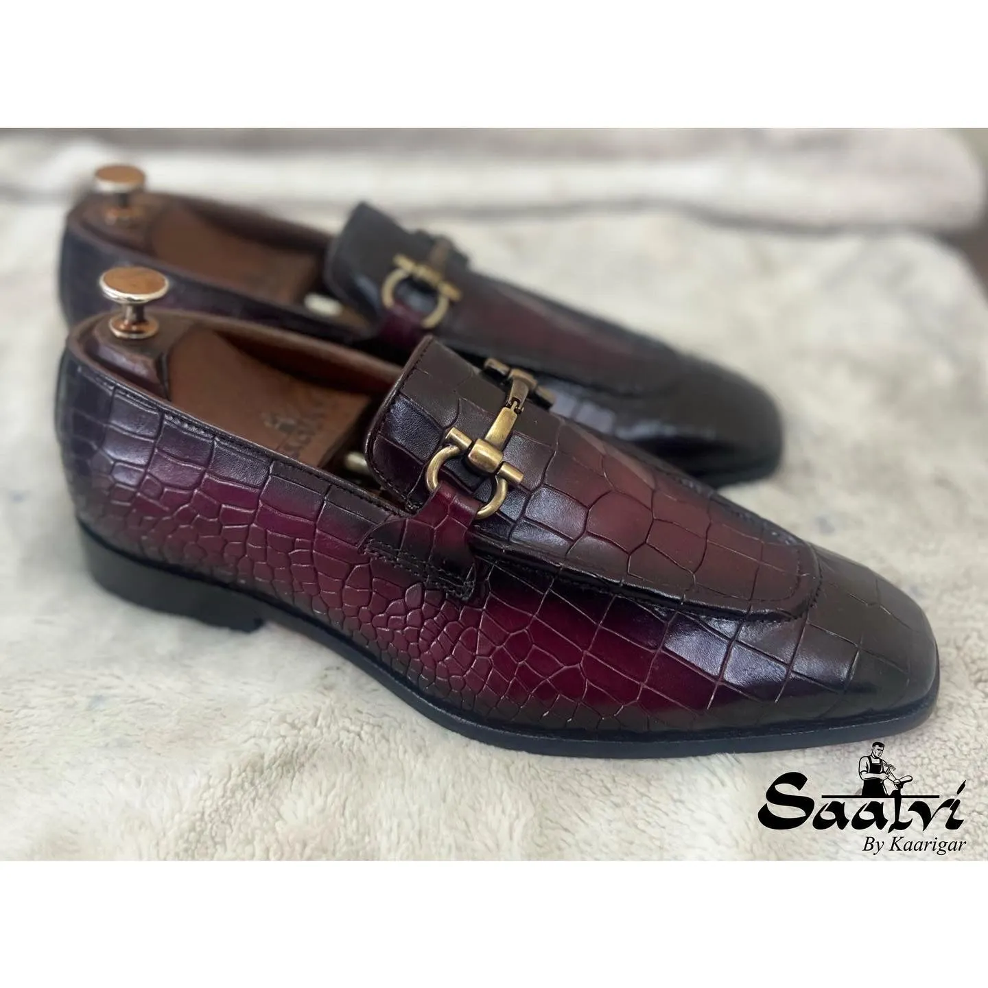 Ecsaaro Designer Loafers Croco Freda Salvador Elba Loafers
