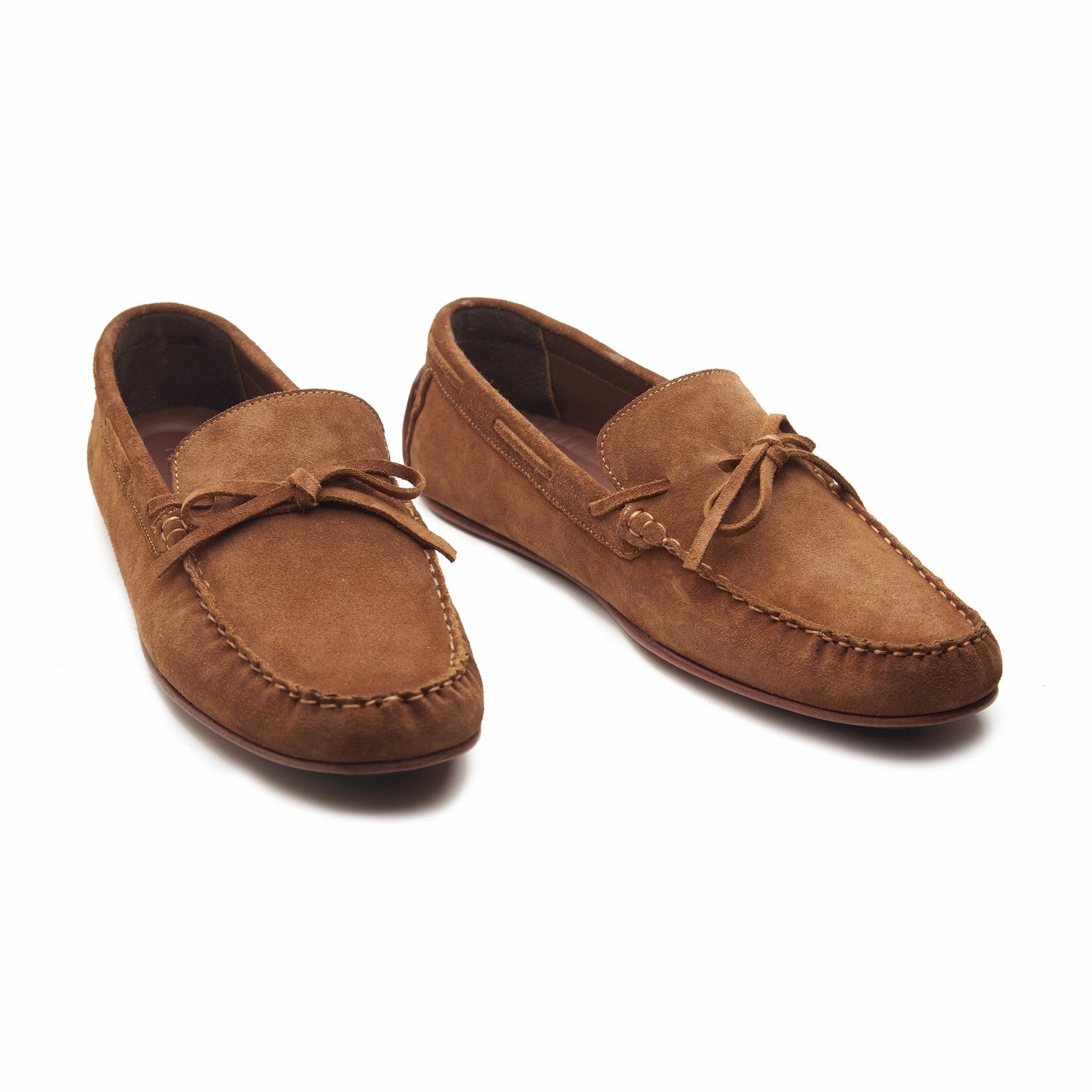 Loafers Round Heels Edsel, Driving Shoes - Tan Suede | Blake Stitched | Summer Classics