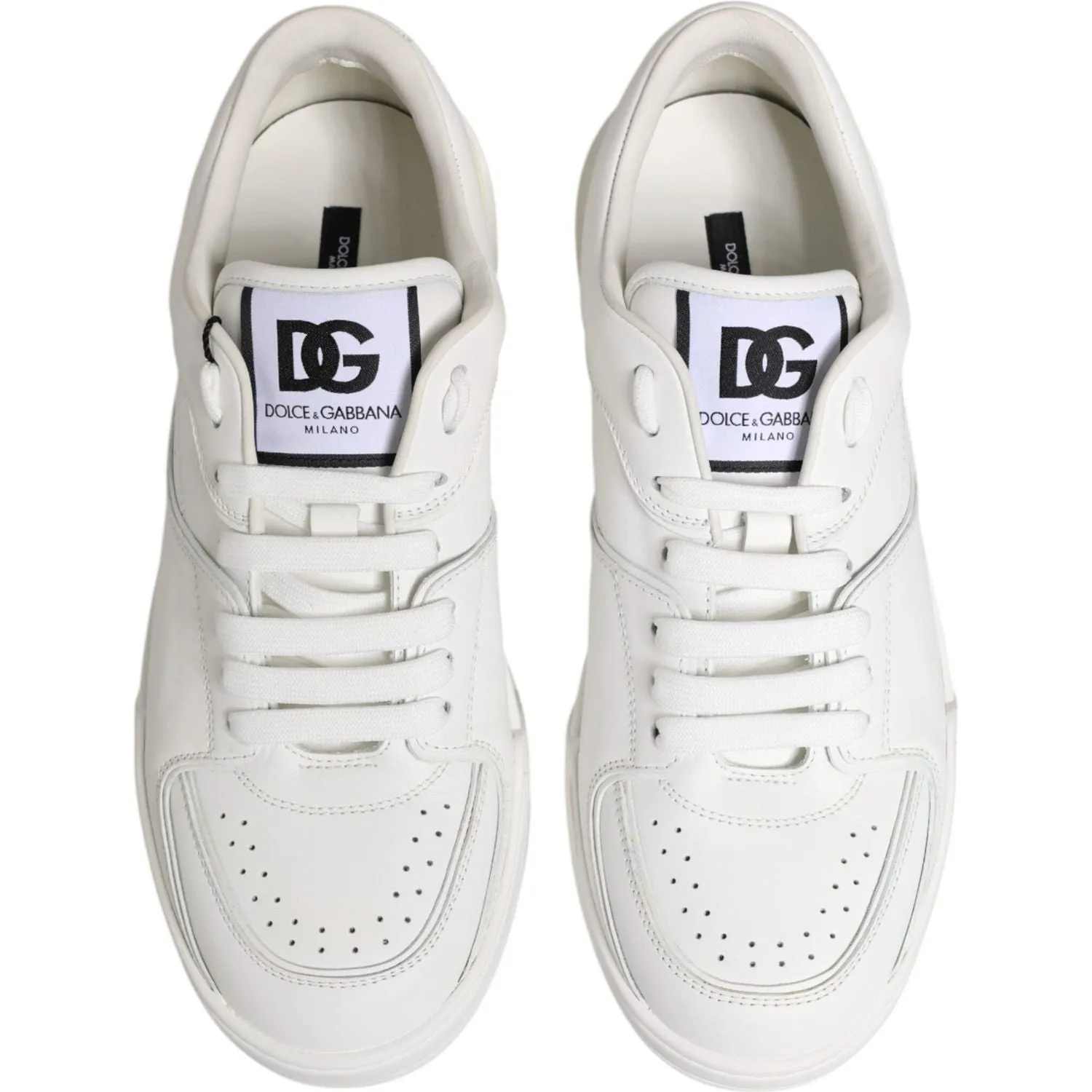 Christian Dior Sneakers Dolce & Gabbana White Miami Leather Low Top Sneakers Shoes
