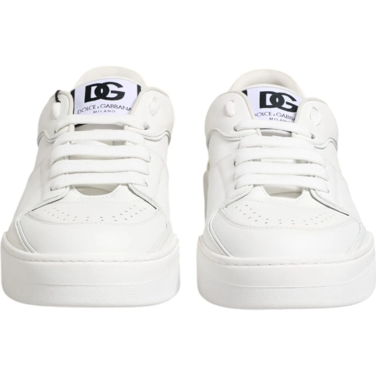 Dolce & Gabbana White Miami Leather Low Top Sneakers Shoes Sneakers O Toole