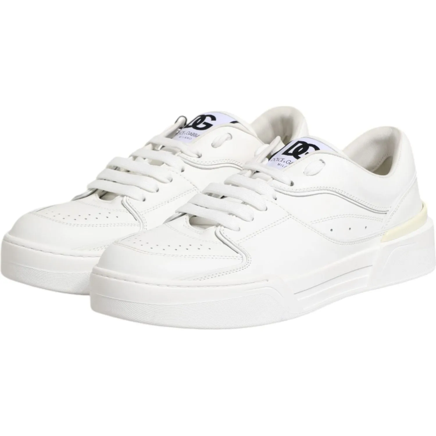 Dolce & Gabbana White Miami Leather Low Top Sneakers Shoes Sneakers To Play Tennis