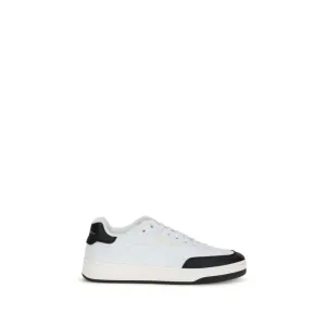 Saint Laurent White Calf Leather Bos Taurus Low Top Sneakers Size 10 Flat Shoes