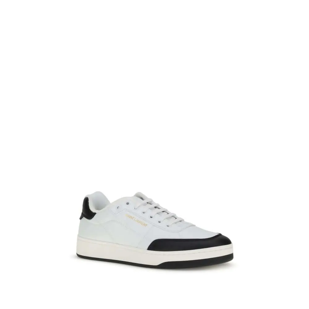 Best Dress Shoes For Wide Flat Feet Saint Laurent White Calf Leather Bos Taurus Low Top Sneakers