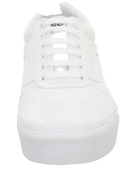 Wedge Heel Casual Shoes Vans Women's Ward Platform Sneaker, Canvas White