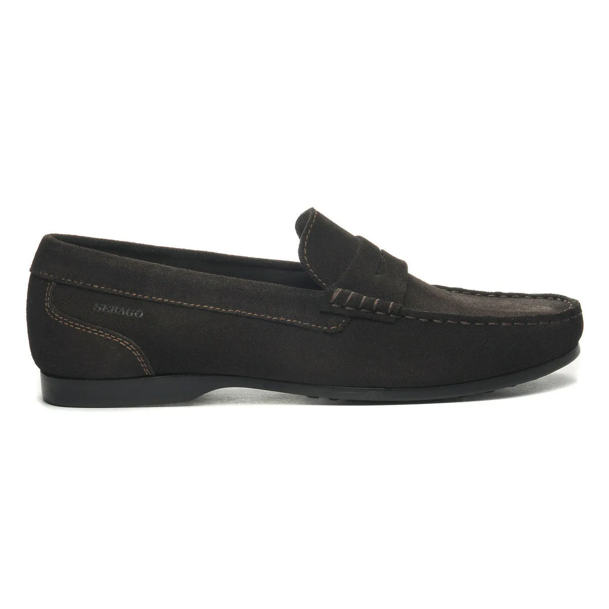 Chunky Patent Loafers Dark Brown Byron Suede Loafers