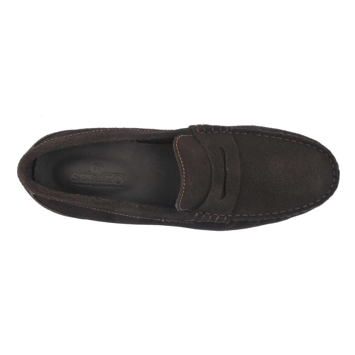 Dark Brown Byron Suede Loafers Loafers Brixton