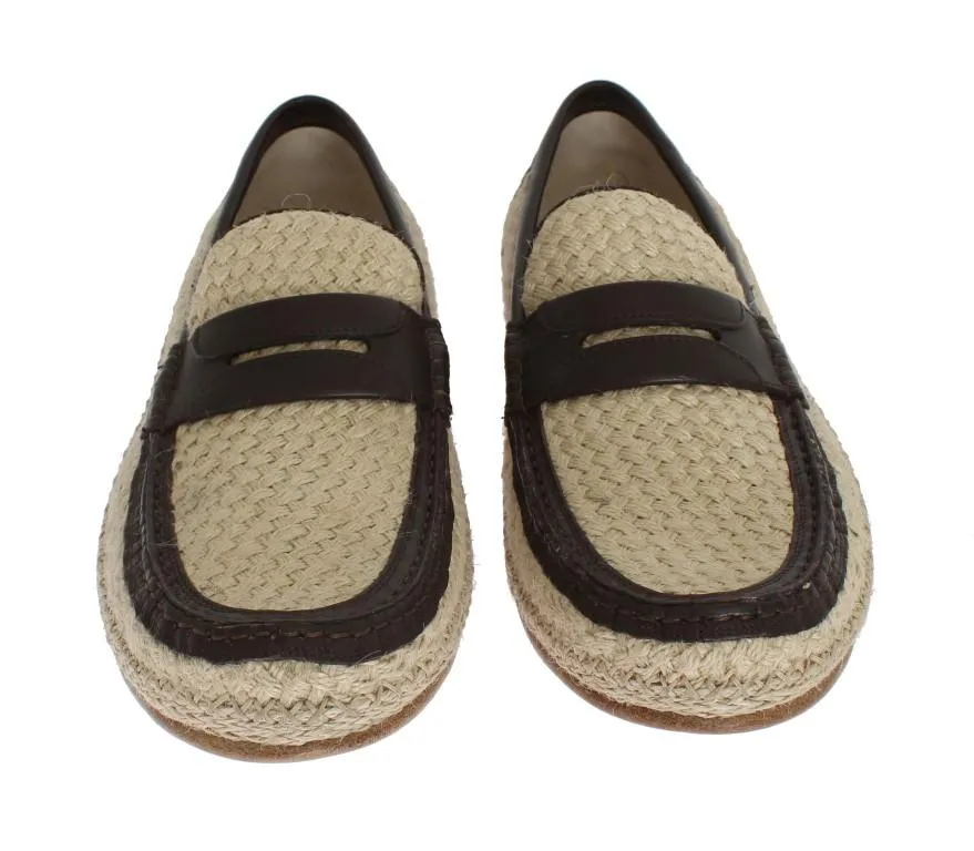 Doc Martens Penton Loafers Brown Leather Beige Loafer Shoes