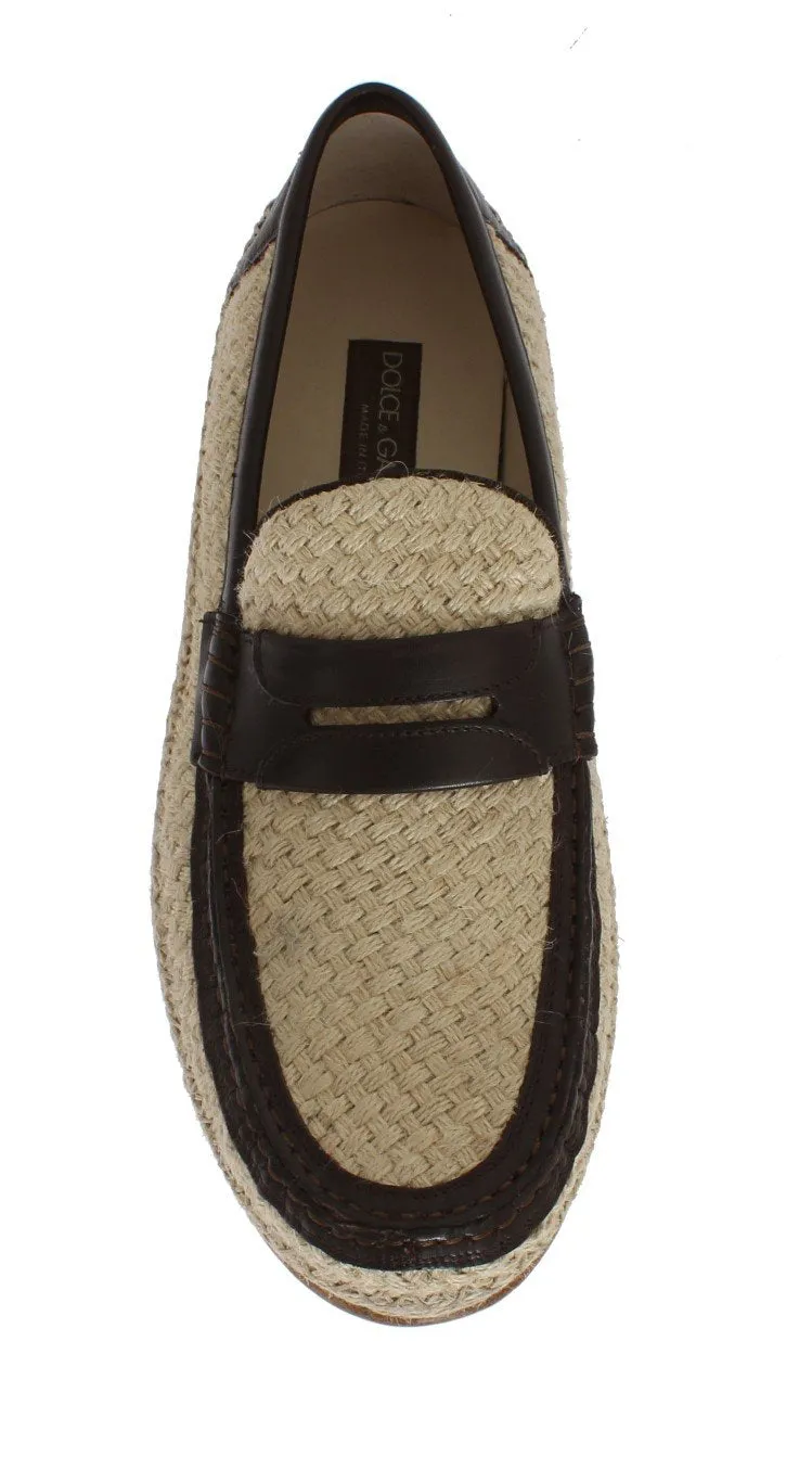 Brown Leather Beige Loafer Shoes Penelope Chilvers Loafers