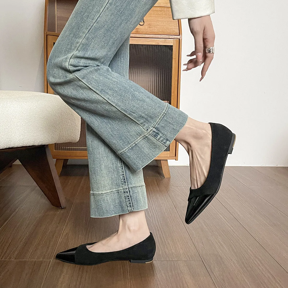 Women's Fashion Pointed-Toe Low Top Casual Flats Olukai Lae'ahi Casual Shoes