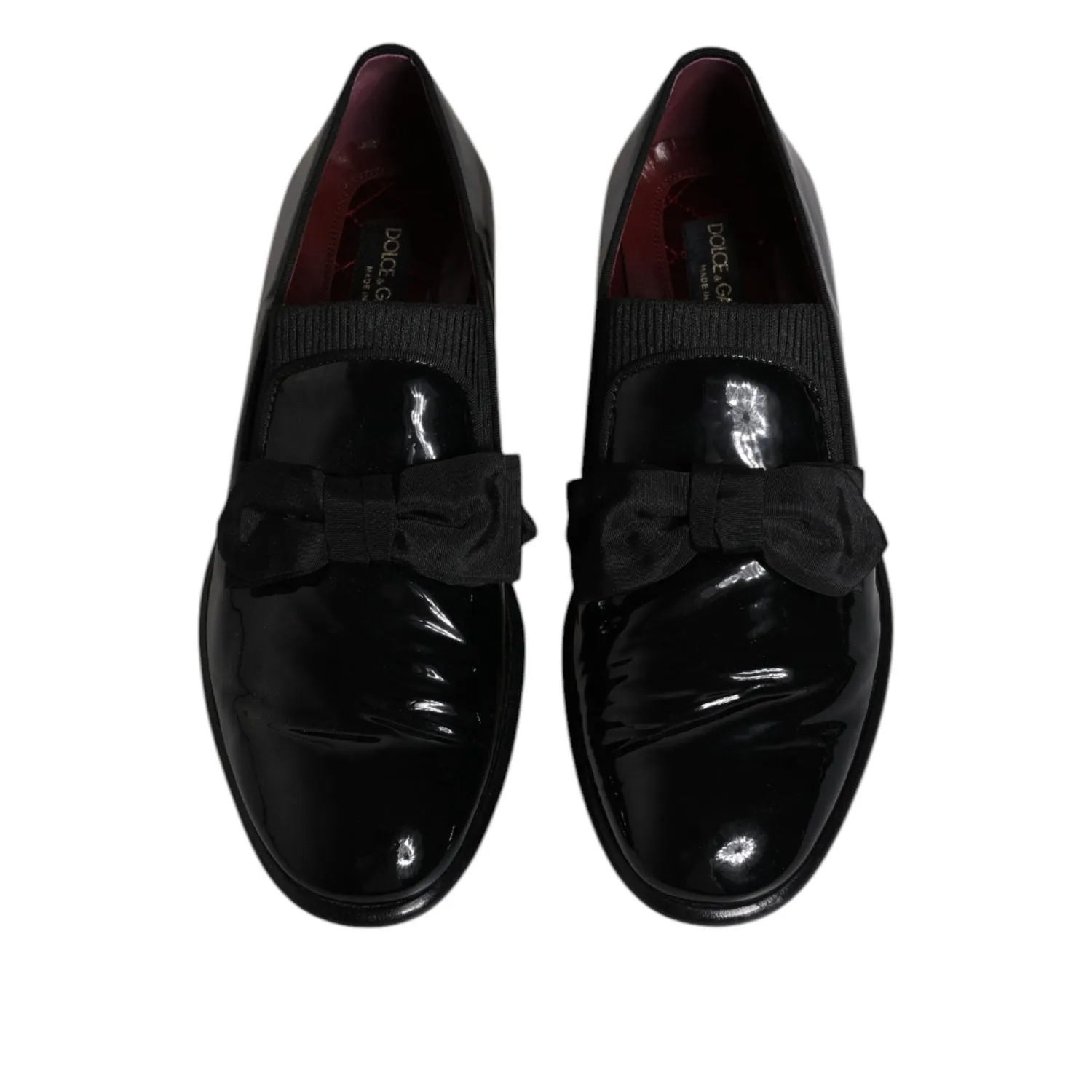 Reef Loafers Dolce & Gabbana Black Leather Loafers Men Formal Dress Shoes