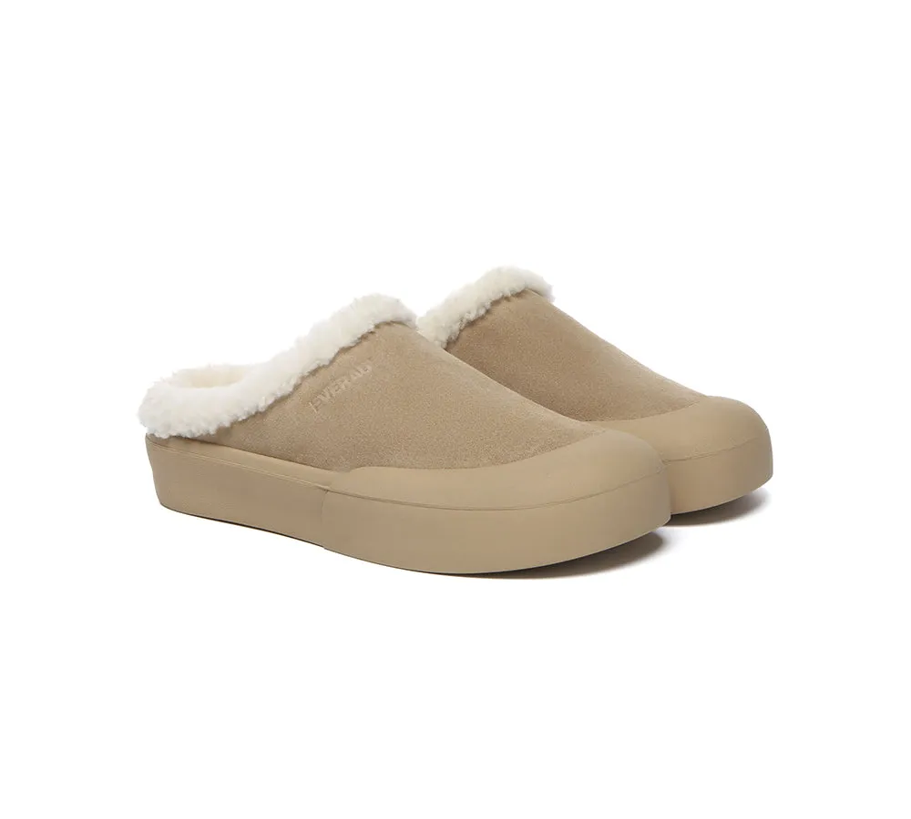 EVERAU UGG Slippers Sheepskin Wool Scuff Staney Ugg Shoes Slippers