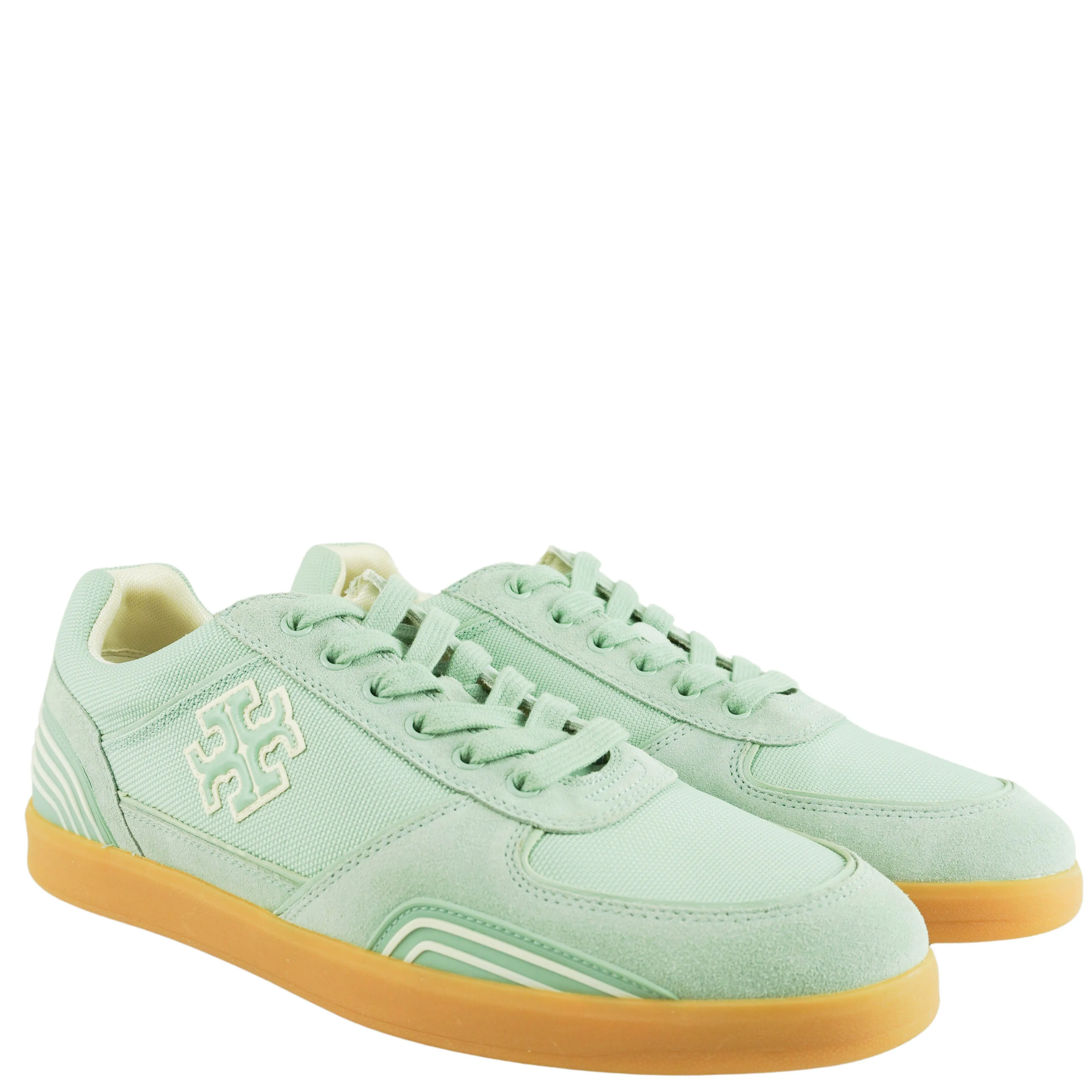 Tory Burch Clover Court Sneakers in Aqua Mint Best Shoes For Footed