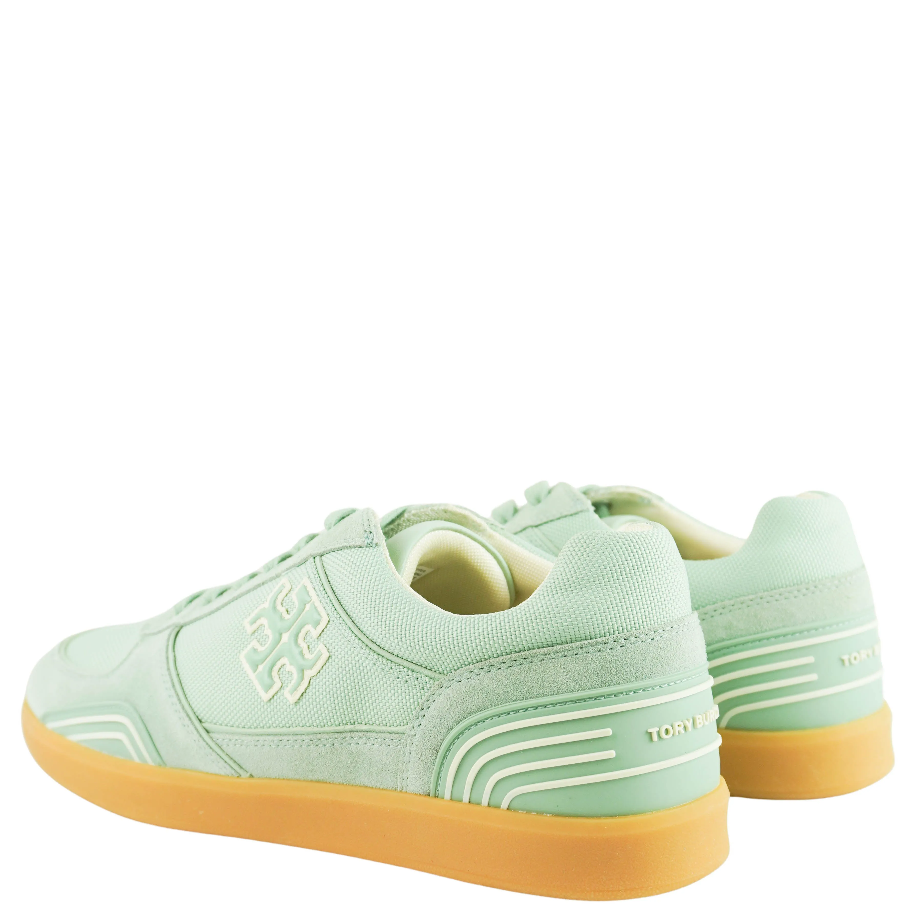 Tory Burch Clover Court Sneakers in Aqua Mint Best Shoes For Flat Feet And Plantar Fasciitis