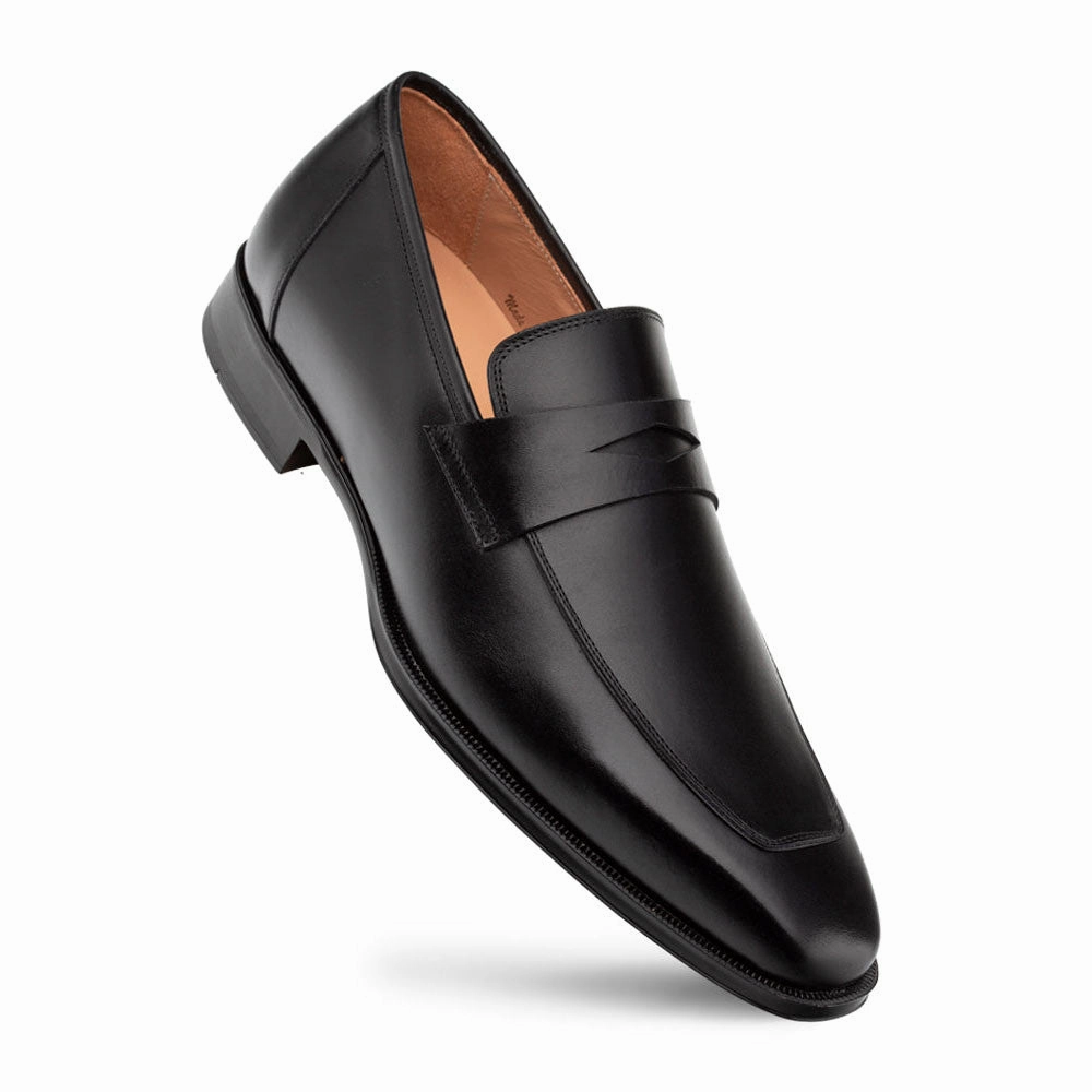 Andrew Loafers Mezlan Avenue Rubber Sole Penny Black Mens Loafer Shoes