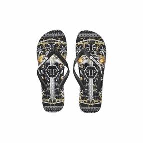 Flip Flops Non Slip Philipp Plein Multicolor Polyester Women Flip Flop