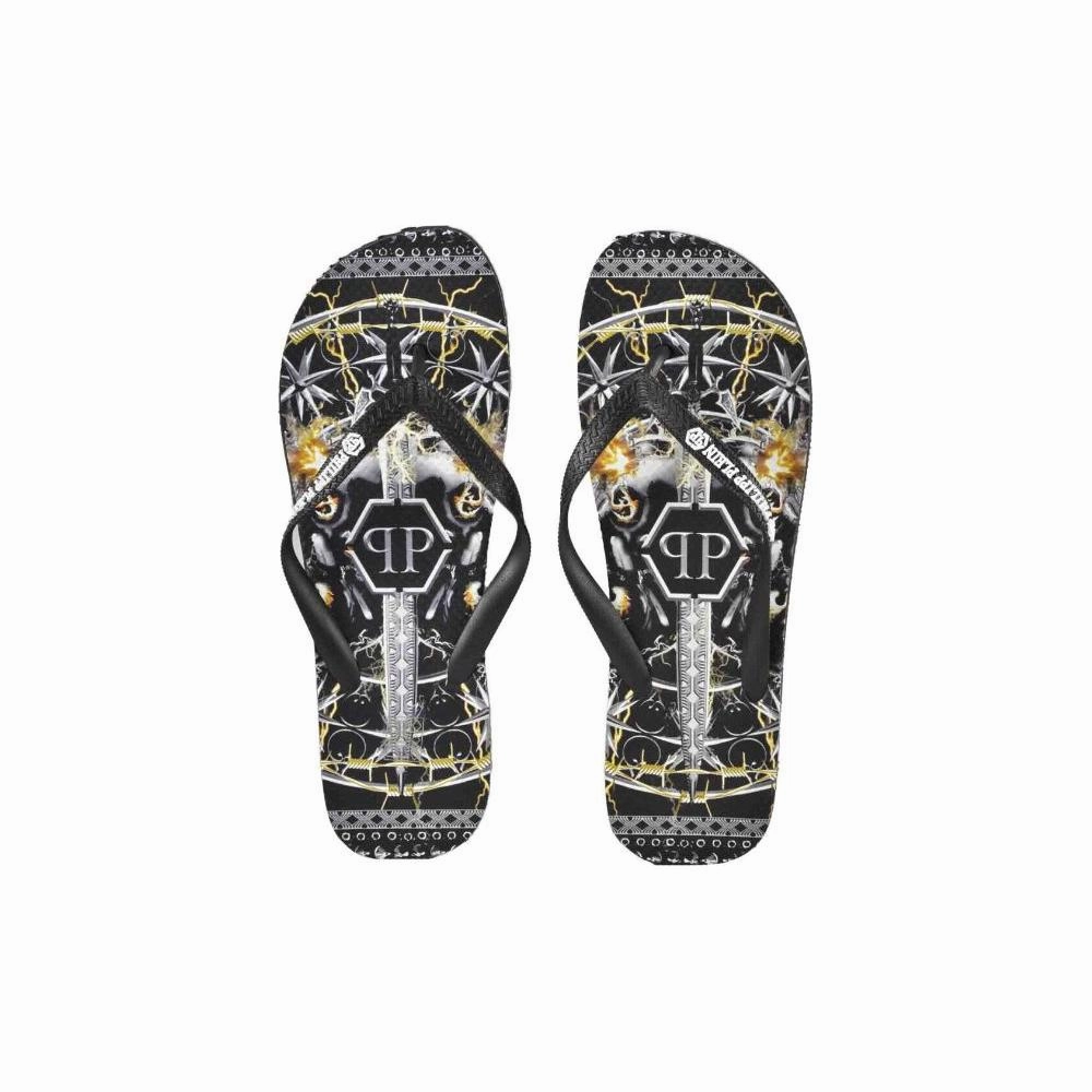 Philipp Plein Multicolor Polyester Women Flip Flop Tommy Bahama Flip Flops