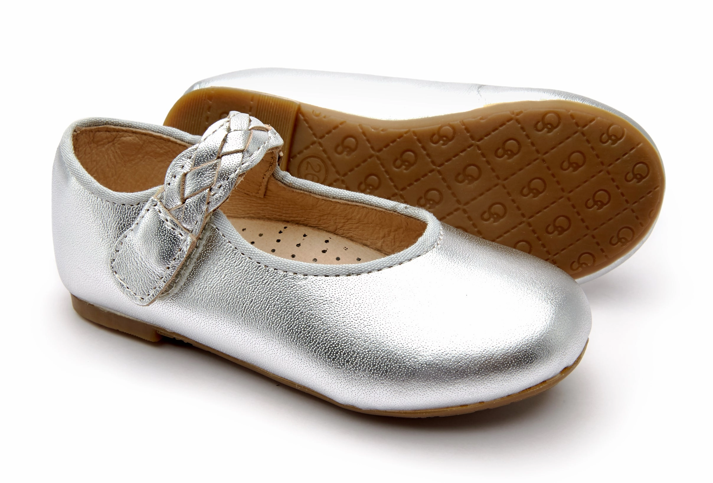 Old Soles Girl's 817 Lady Plat Shoes - Silver Shoes Flat Feet Walking