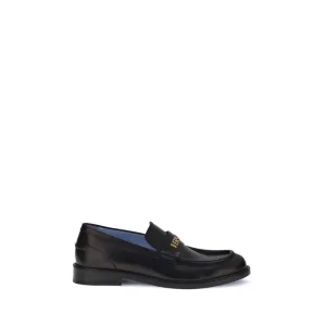 Loafers Zara Versace Black Calf Leather Bos Taurus Slip-On Loafers