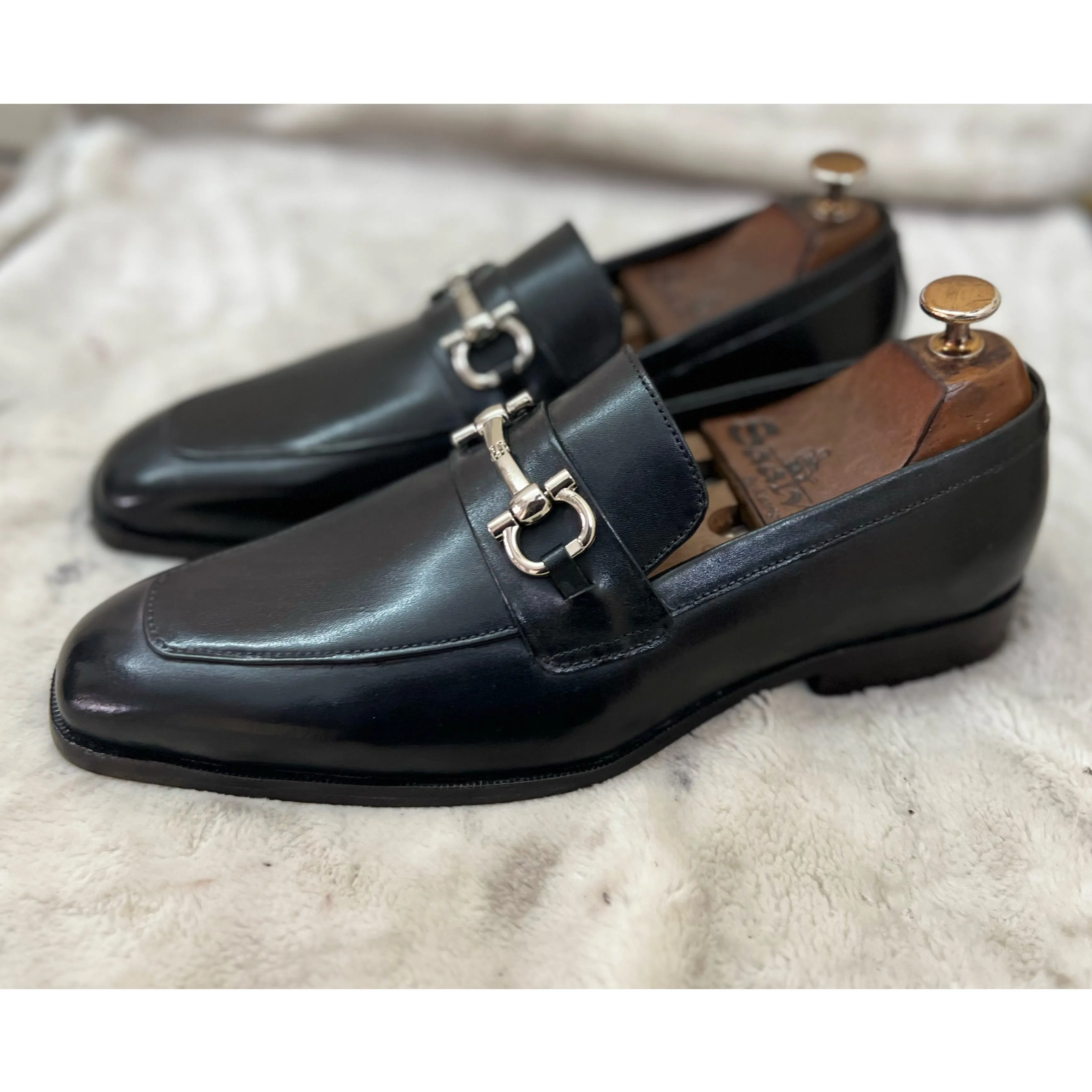 Loafers Chunky Black Horsebit Loafers