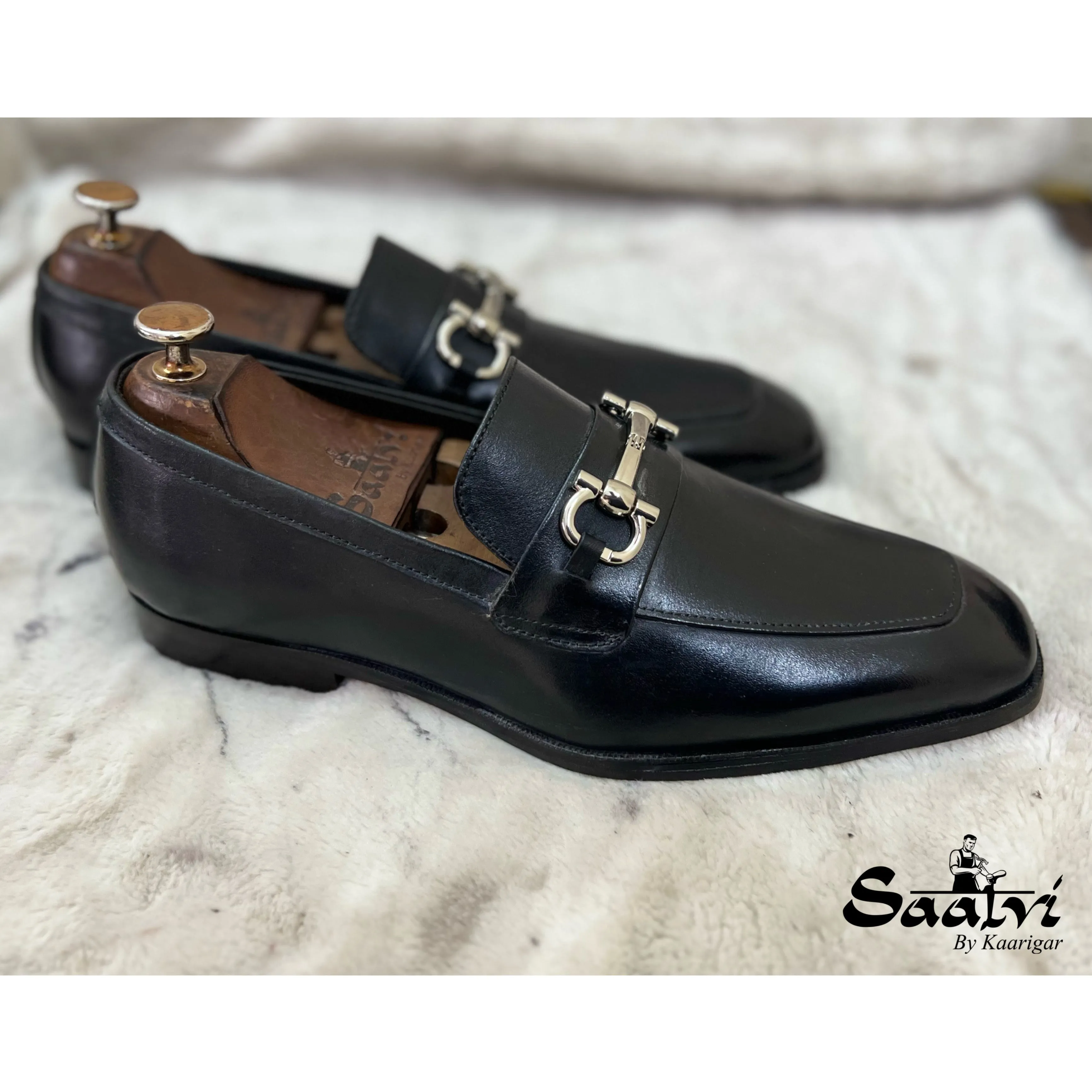 Loafers With Lug Sole Black Horsebit Loafers