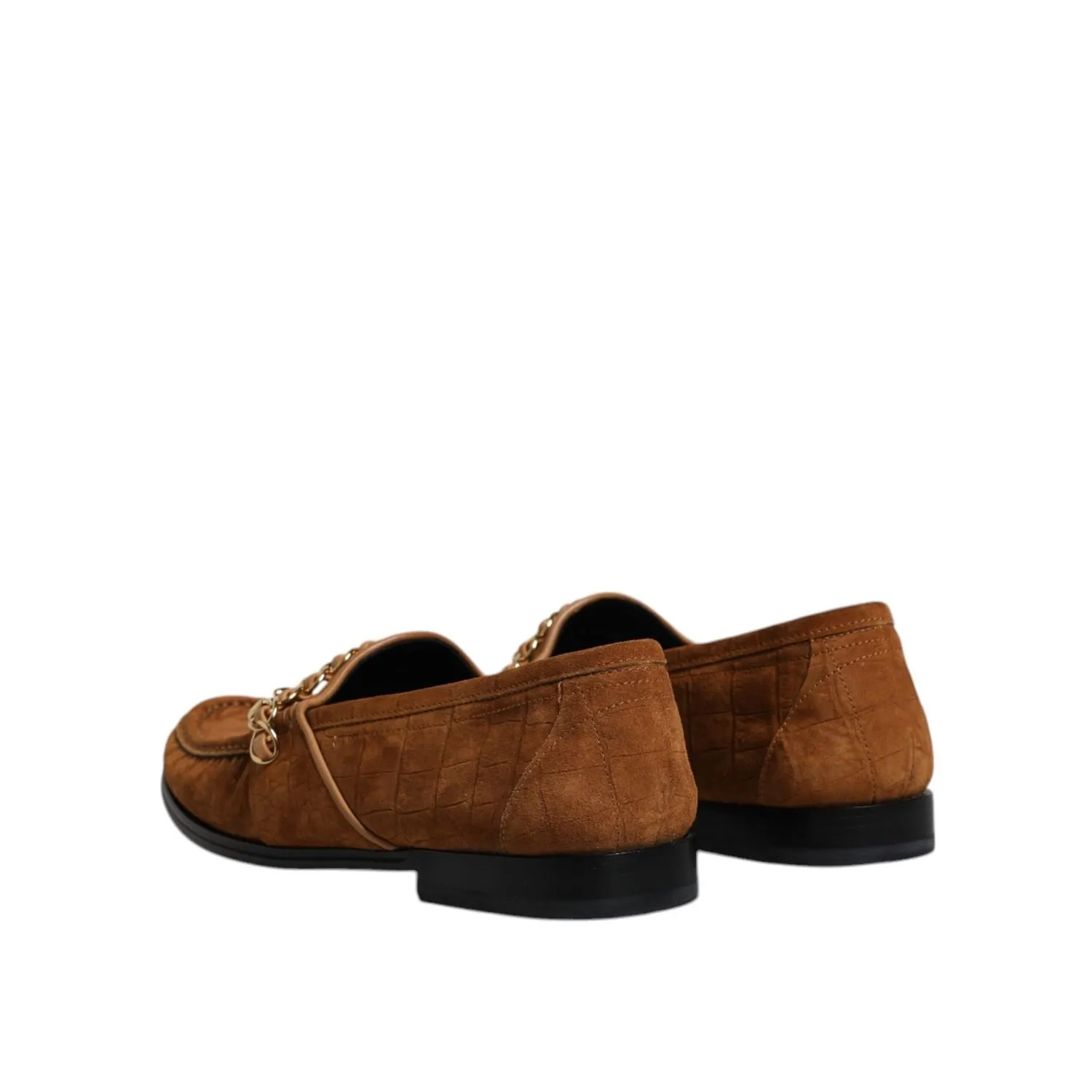 Woven Penny Loafers Dolce & Gabbana Brown Suede Leather Loafers Dress Shoes