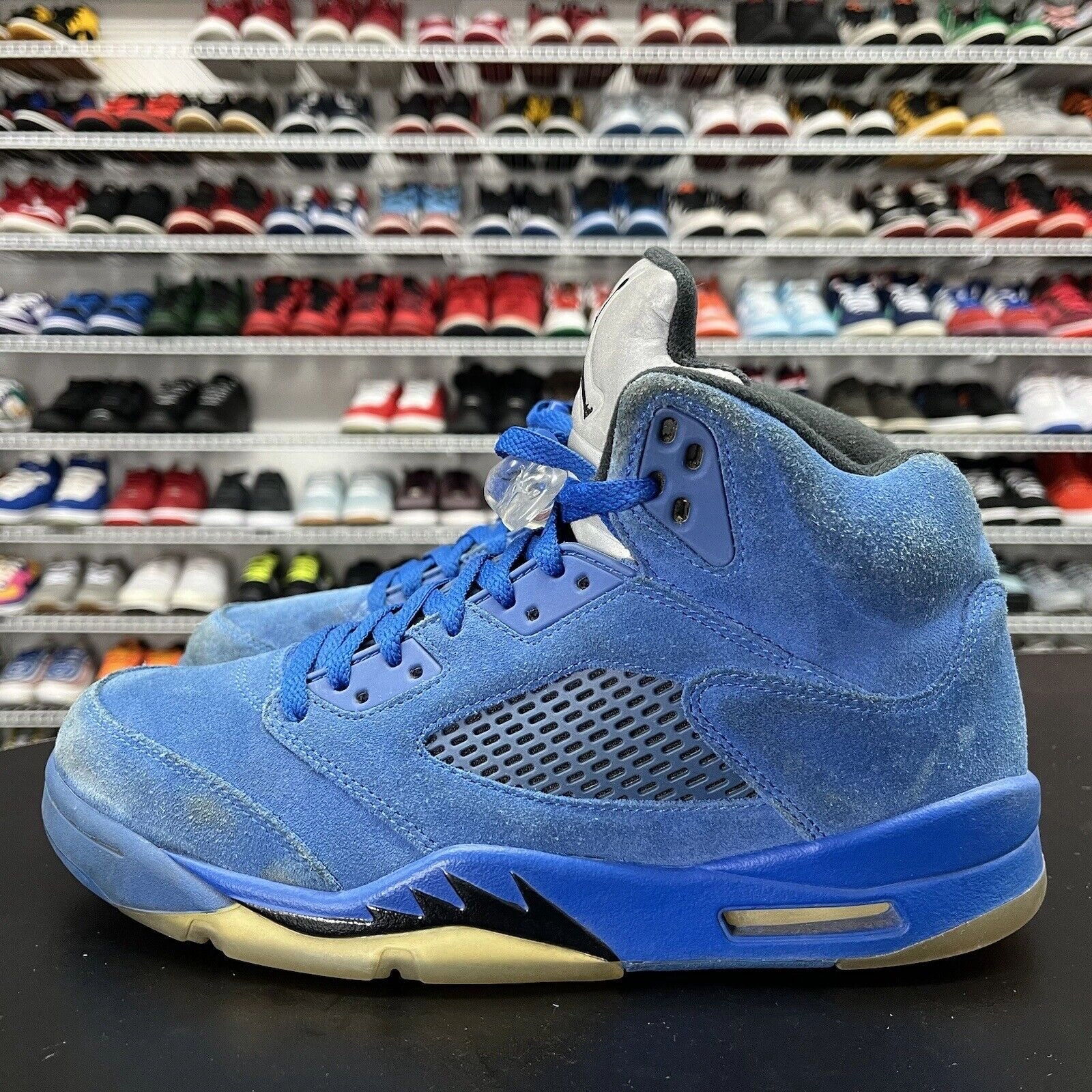 Asics Shoes Gt 2000 7 Nike Air Jordan 5 Retro Blue Suede 2017 136027-401 Men's Size 10 No Insole