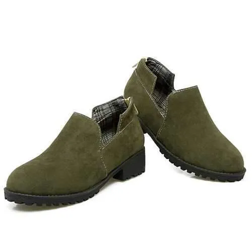 1950's Penny Loafers Women Shoes Comfortable Casual Slip On Zipper Loafers