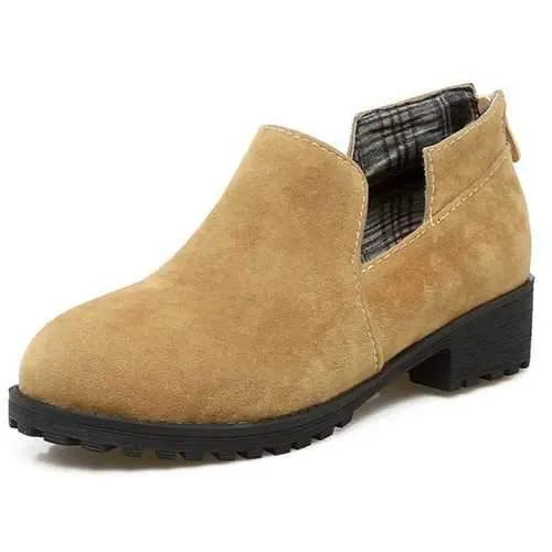 Loafers Slip Ons Women Shoes Comfortable Casual Slip On Zipper Loafers