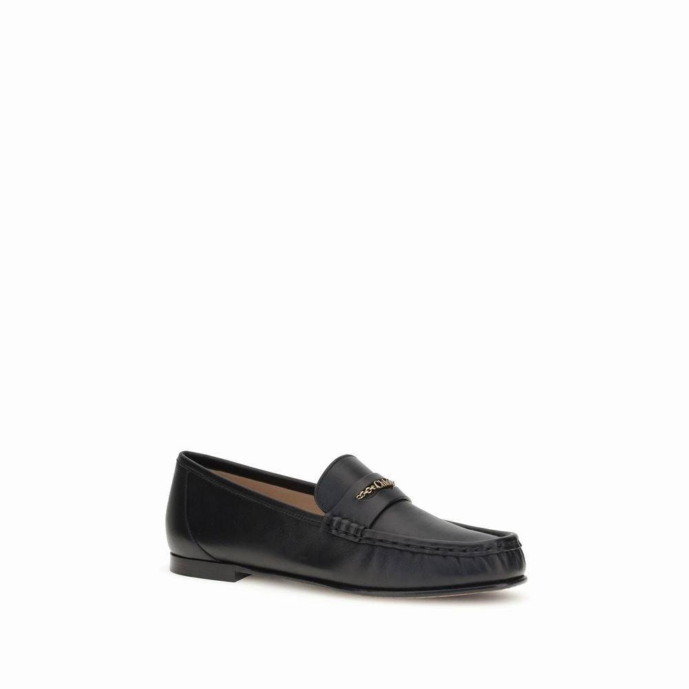 Chlo Black Calf Leather Bos Taurus Slip-On Loafers Dsw Penny Loafers