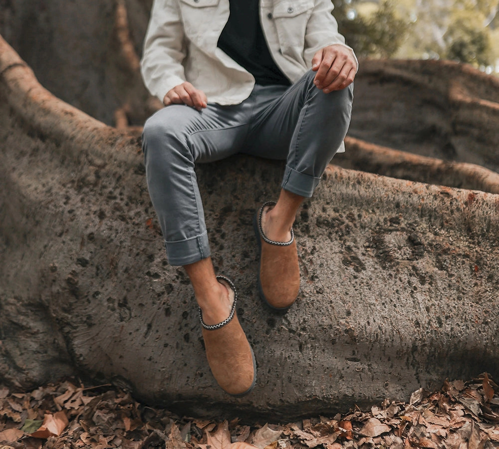 Slippers With Jeans EMU UGG Slippers Australian Made Sheepskin Wool Scuff Platinum Outback