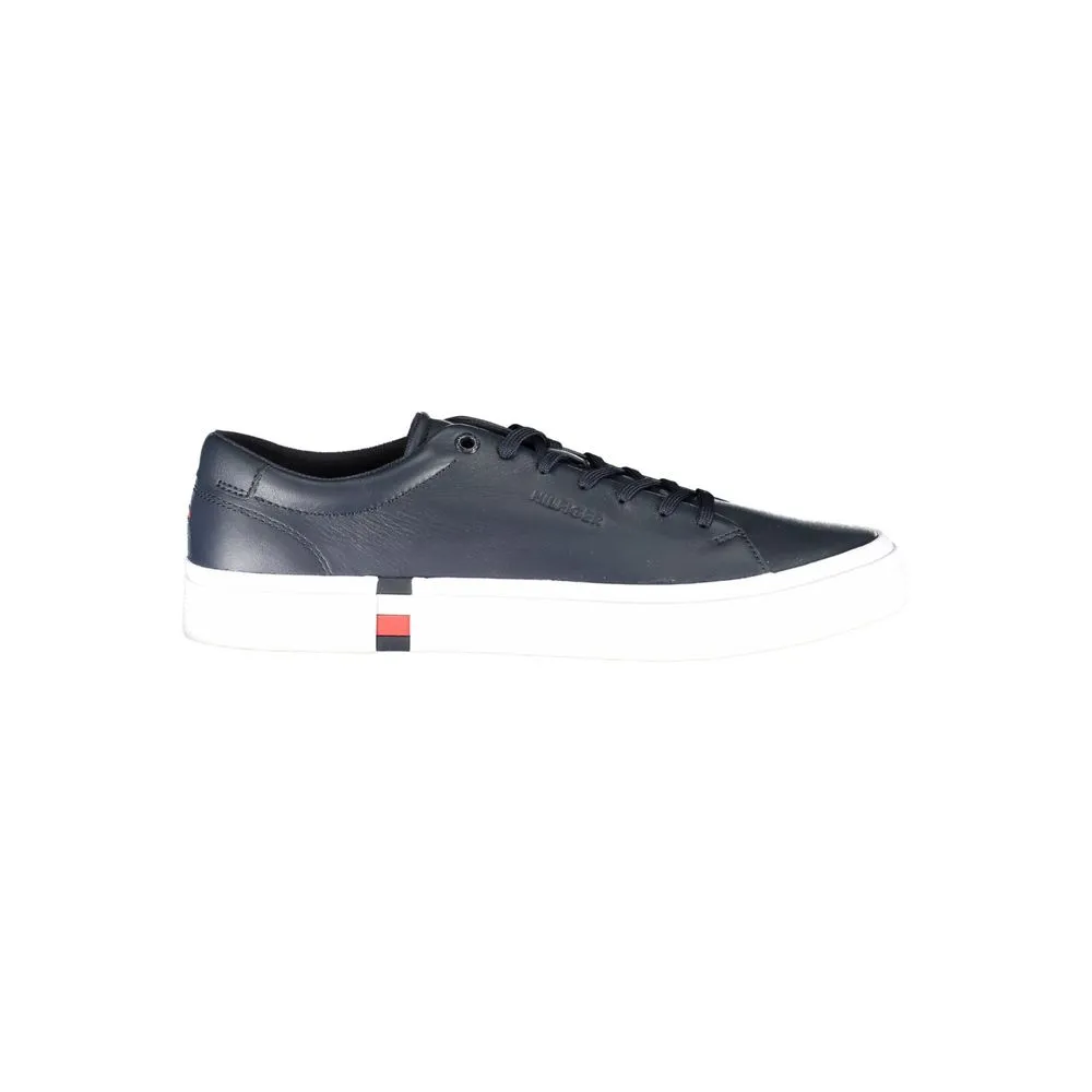 Crew Socks With Sneakers Tommy Hilfiger Blue Leather Men Sneaker