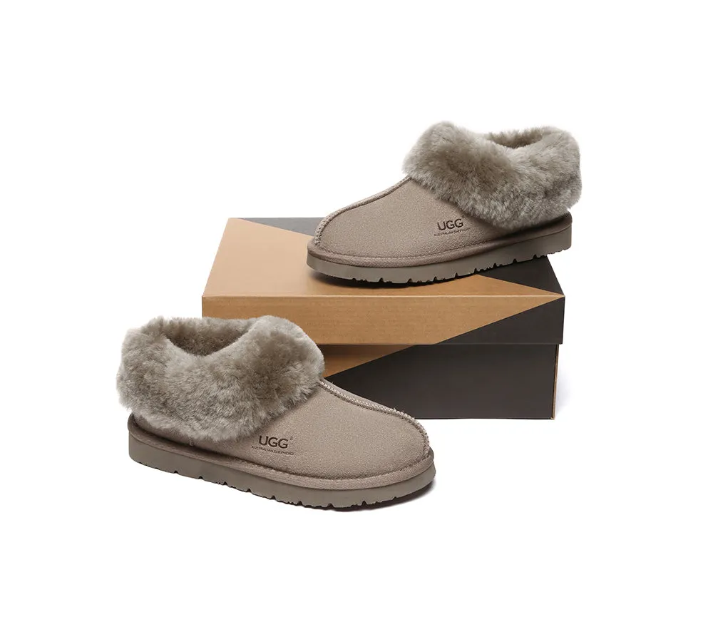 Slippers Without Fur Inside AUSTRALIAN SHEPHERD UGG Slippers Sheepskin Wool Ankle Homey Special