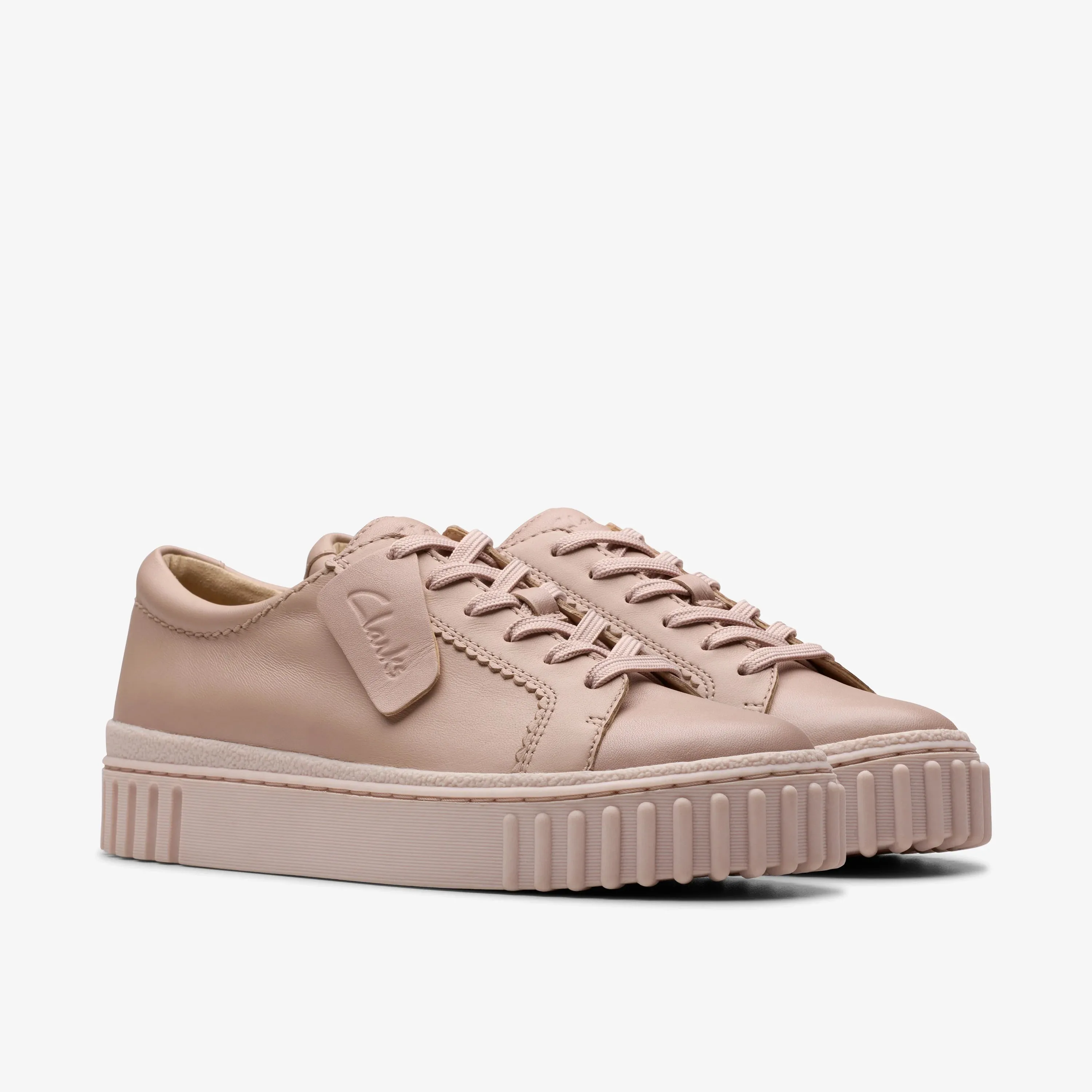 Casual Tie Up Shoes CLARKS | CASUAL SHOES | WOMEN | MAYHILL WALK LIGHT PINK LEATHER