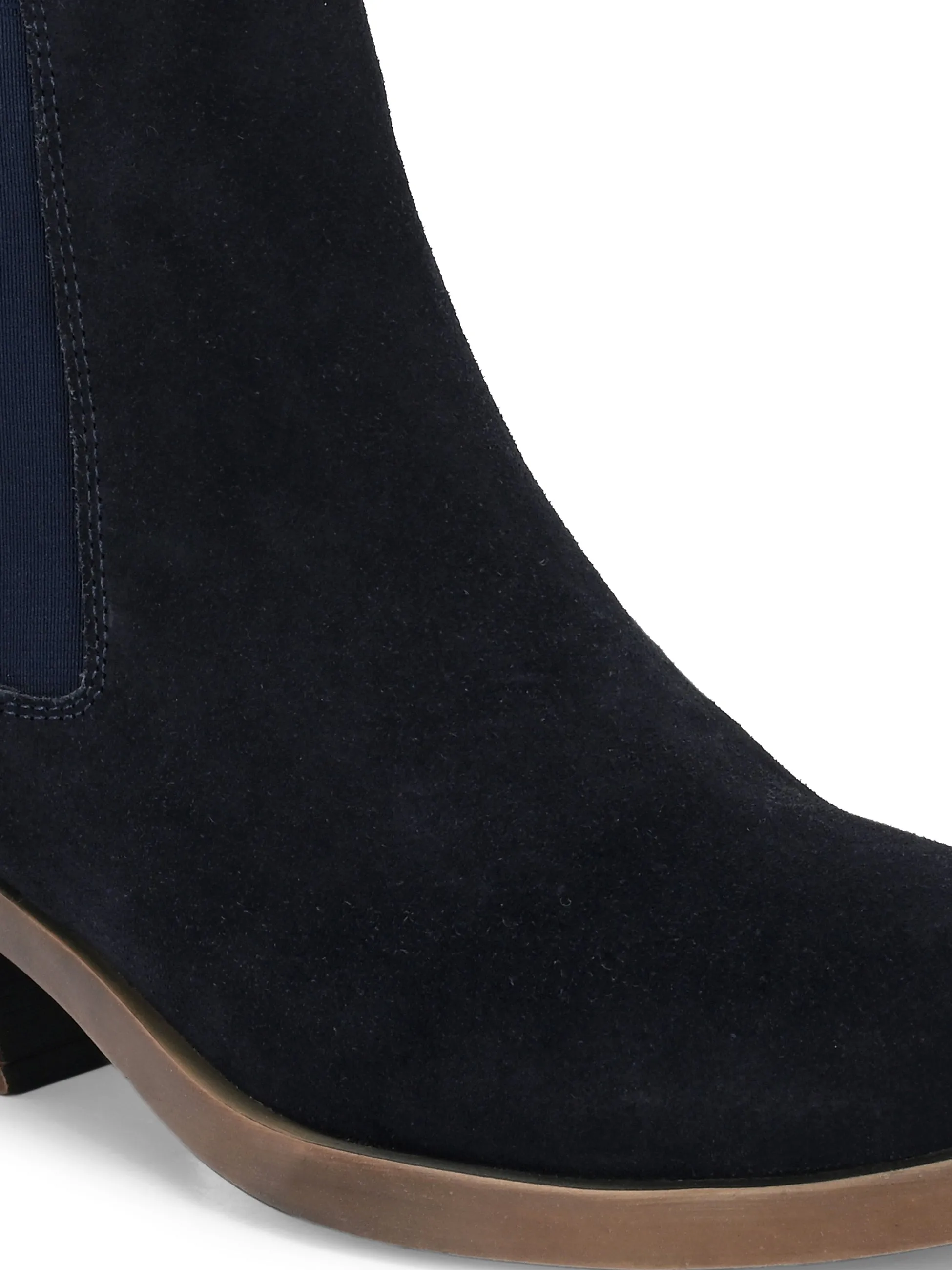 Alexis Women Blue Mid-Top Boots Casual Suede Derby Shoes