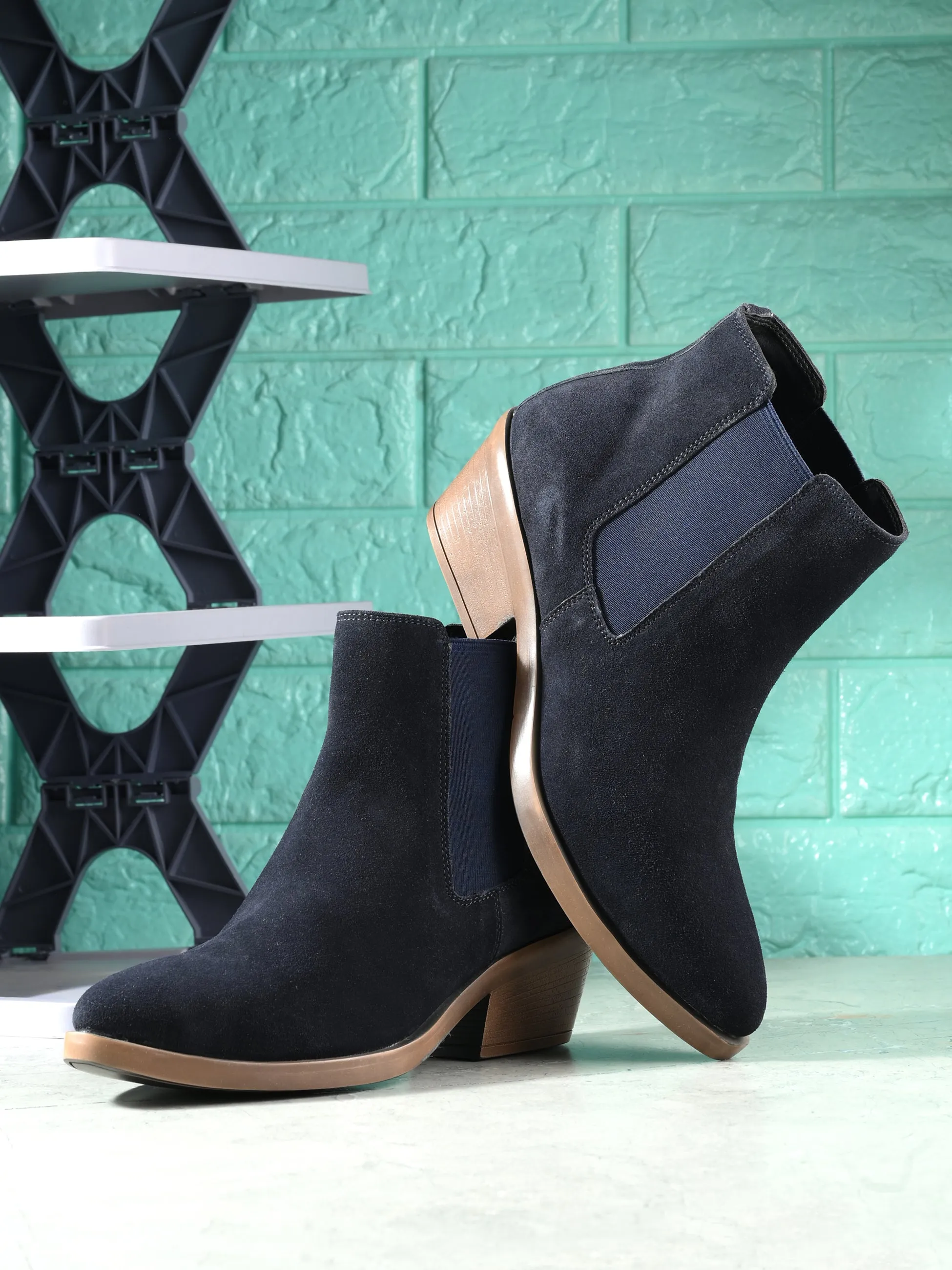 Alexis Women Blue Mid-Top Boots Reddit Mfa Casual Shoes