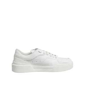 Slip On Fashion Sneakers Dolce & Gabbana White Miami Leather Low Top Sneakers Shoes