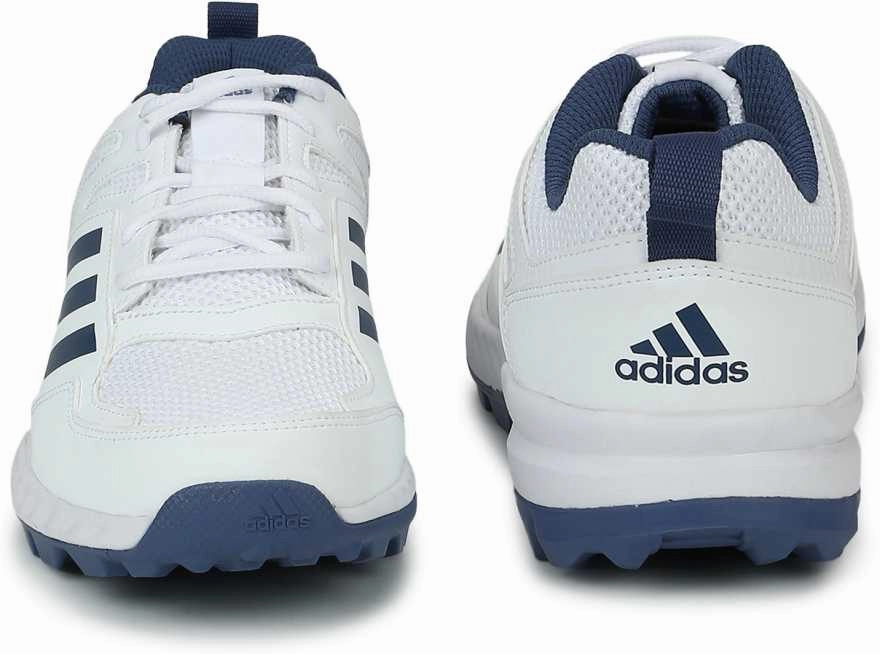 Adidas Cri Rise White/Blue Cricket Shoes Adidas Malbon Golf Shoes