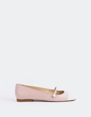 Flat Party Shoes Yarrow Off Wht.Pink Leather